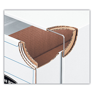 Bankers Box File/Cube Box Shell, Legal/Letter, 23.75 x 19.75, White/Blue, 6/Carton (FEL0162601)