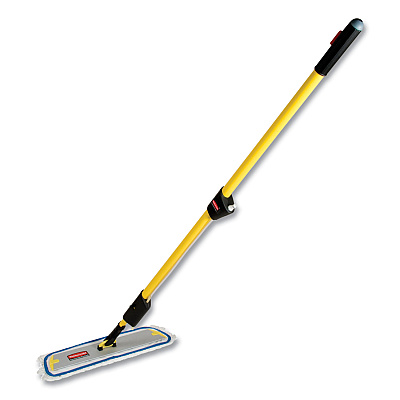 Rubbermaid Commercial Flow Finishing System, 18" Wide Nylon Head, 56" Yellow Plastic Handle (RCPQ979)