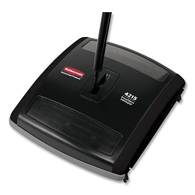 Rubbermaid Commercial Brushless Mechanical Sweeper, 44" Handle, Black/yellow (RCP421588BLA)