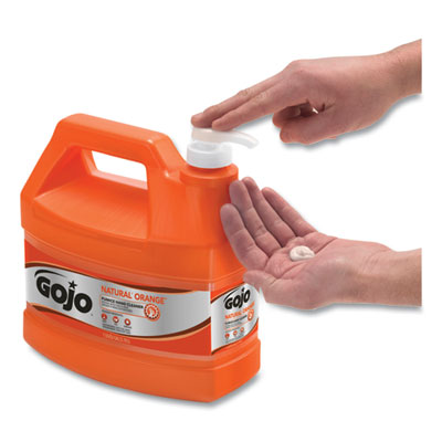 GOJO NATURAL ORANGE Pumice Hand Cleaner, Citrus, 1 gal Pump Bottle, 2/Carton (GOJ095502CT)
