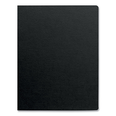 Fellowes Futura Presentation Covers for Binding Systems, Opaque Black, 11.25 x 8.75, Unpunched, 25/Pack (5224701)