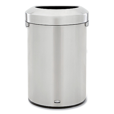 Rubbermaid Commercial Refine Series Waste Receptacle, 21 gal, Plastic/Stainless Steel (RCP2147582)