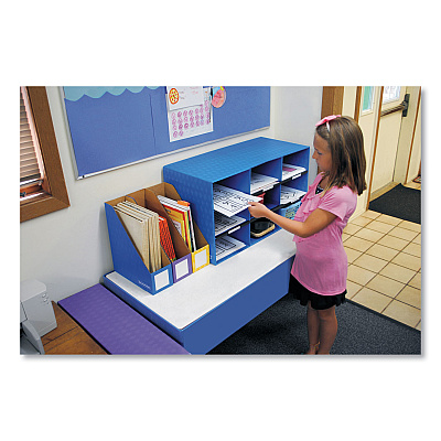 Bankers Box Classroom Literature Sorter, 9 Compartments, 28.25 x 13 x 16, Blue (FEL3380701)