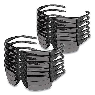 KleenGuard Equalizer Safety Glasses, Gunmetal Frame, Smoke Lens, 12/Box (KCC21297)