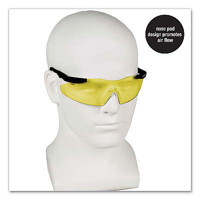Smith & Wesson Magnum 3G Safety Eyewear, Black Frame, Yellow/Amber Lens, 12/Box (KCC19826)