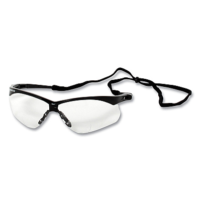 KleenGuard V60 Nemesis Rx Reader Safety Glasses, Black Frame, Clear Lens, +3.0 Diopter Strength, 6/Box (KCC28630)