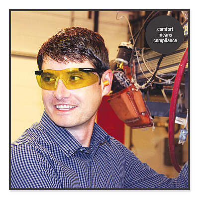 Smith & Wesson Magnum 3G Safety Eyewear, Black Frame, Yellow/Amber Lens, 12/Box (KCC19826)