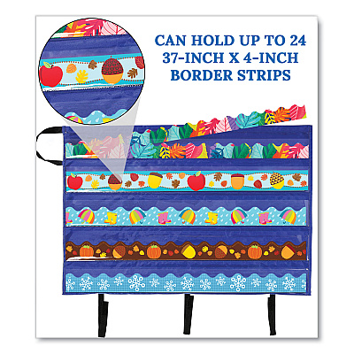 Carson-Dellosa Education Border Storage Pocket Chart, 41" x 24.5", Blue/Clear (CDPCD5652)