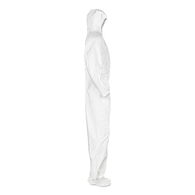 KleenGuard A20 Breathable Particle Protection Coveralls, Elastic Back, Hood and Boots, Large, White, 24/Carton (KCC49123)