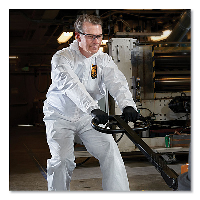KleenGuard A20 Breathable Particle Protection Coveralls, Elastic Back, Hood and Boots, 4X-Large, White, 20/Carton (KCC49127)