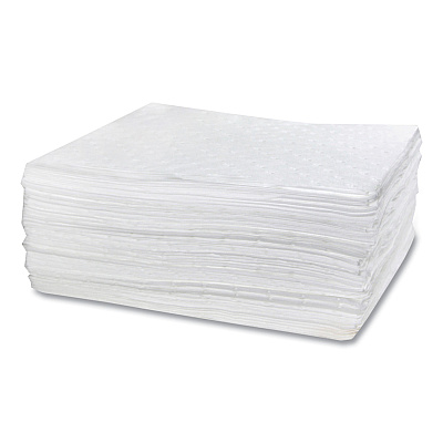 HOSPECO TASKBrand Industrial Oil Only Sorbent Pad, 0.17 gal, 15 x 18, 100/Carton (HOSOSMABCPW)