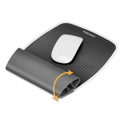Fellowes I-Spire Wrist Rocker Mouse Pad with Wrist Rest, 7.81 x 10, Gray (9311801)