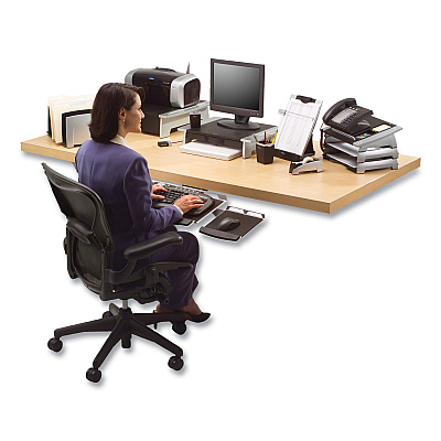 Fellowes Office Suites Printer/Machine Stand, 21.25 x 18.06 x 5.25, Black/Silver (FEL8032601)