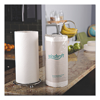 Windsoft Kitchen Roll Towels, 2-Ply, 11 x 8.5, White, 85/Roll (WIN122085RL)