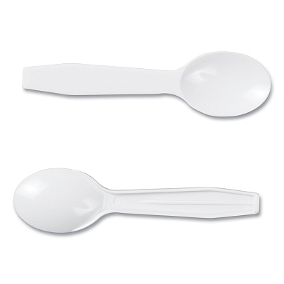 AmerCareRoyal Polystyrene Taster Spoons, White, 3000/Carton (RPPRTS3000)