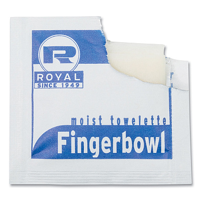 AmerCareRoyal Moist Towelettes, Individually Wrapped, 4 x 6, Lemon Scent, White, 1,000/Carton (RPPRF1MB)