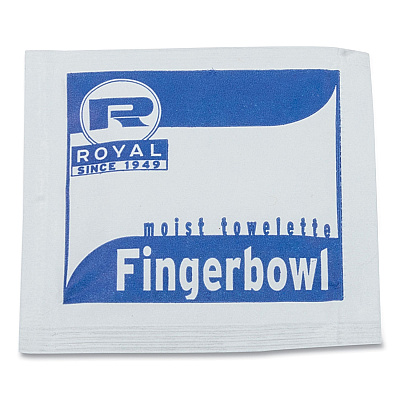 AmerCareRoyal Moist Towelettes, Individually Wrapped, 4 x 6, Lemon Scent, White, 1,000/Carton (RPPRF1MB)