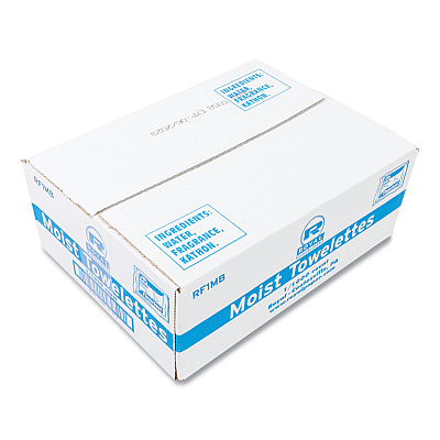 AmerCareRoyal Moist Towelettes, Individually Wrapped, 4 x 6, Lemon Scent, White, 1,000/Carton (RPPRF1MB)