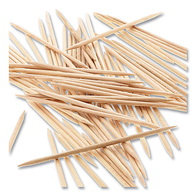 AmerCareRoyal Round Wood Toothpicks, 2.5", Natural, 800/Box, 24 Boxes/Case, 5 Cases/Carton, 96,000 Toothpicks/Carton (RPPR820)