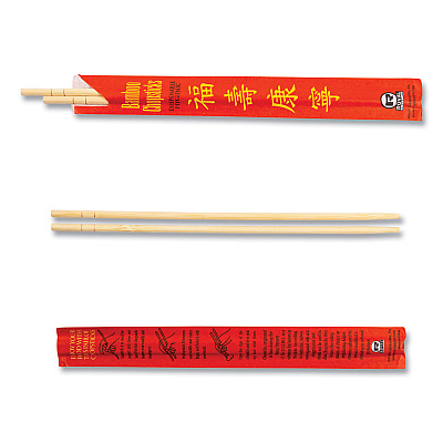 AmerCareRoyal Chopsticks, Bamboo, 9", Natural, 1000/Carton (RPPR809)