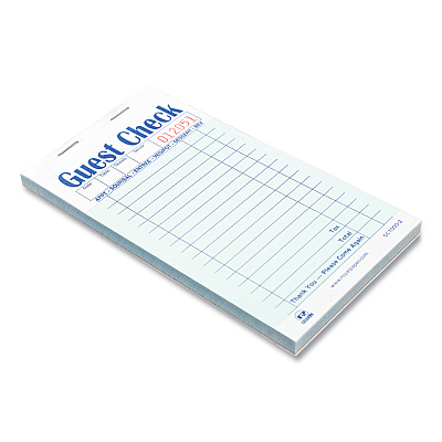 AmerCareRoyal Guest Check Pad, 17 Lines, Two-Part Carbonless, 3.6 x 6.7, 50 Forms/Pad, 50 Pads/Carton (RPPGC70002)