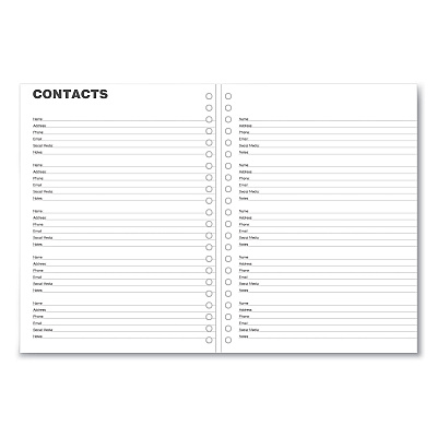 Universal Weekly Planner, 11 x 8, Black Cover, 14-Month: Dec 2025 to Jan 2027 (71000)