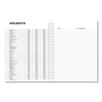 Universal Monthly Planner, 11 x 8, Black Cover, 14-Month: Dec 2025 to Jan 2027 (71001)