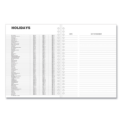 Universal Weekly Planner, 11 x 8, Black Cover, 14-Month: Dec 2025 to Jan 2027 (71000)