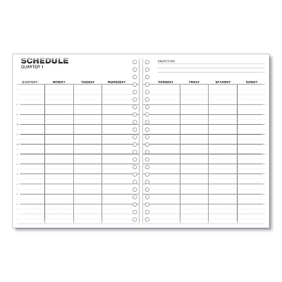 Universal Weekly Planner, 11 x 8, Black Cover, 14-Month: Dec 2025 to Jan 2027 (71000)
