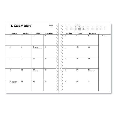 Universal Weekly Planner, 11 x 8, Black Cover, 14-Month: Dec 2025 to Jan 2027 (71000)