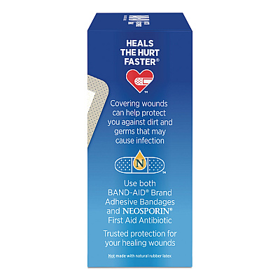 BAND-AID Tru-Stay Sheer Strips Adhesive Bandages, Assorted, 80/Box (JOJ4669)