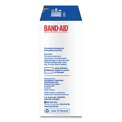 BAND-AID Flexible Fabric Adhesive Bandages, Assorted, 100/Box (JOJ11507800)