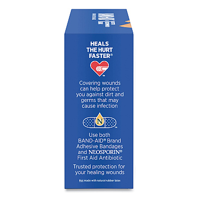 BAND-AID Flexible Fabric Adhesive Bandages, Assorted, 100/Box (JOJ11507800)