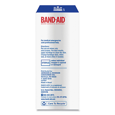 BAND-AID Tru-Stay Sheer Strips Adhesive Bandages, Assorted, 80/Box (JOJ4669)