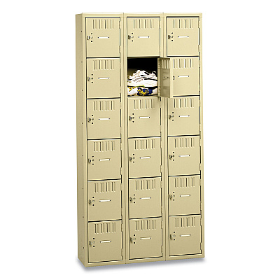 Tennsco Box Compartments, Triple Stack, 36w x 18d x 72h, Sand (TNNBS6121812CSD)
