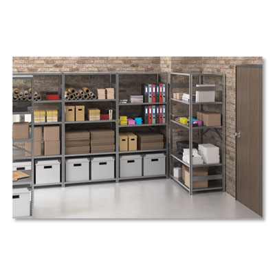 Tennsco Closed Commercial Steel Shelving, Five-Shelf, 36w x 12d x 75h, Medium Gray (TNNESPC1236MGY)