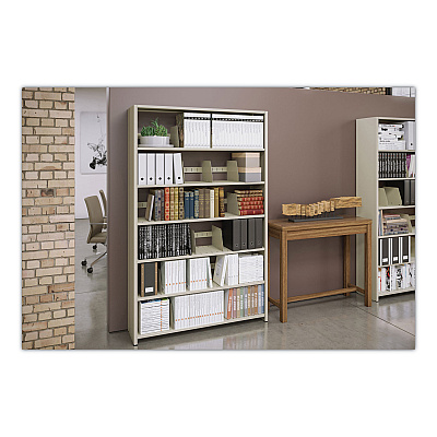 Tennsco Snap-Together Steel Seven-Shelf Closed Starter Set, 36w x 12d x 88h, Sand (TNN1288PCSD)