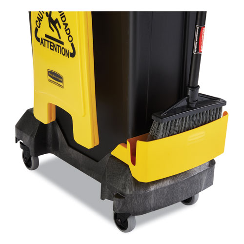 Slim Jim Single-Stream Cleaning Cart Kit, Plastic, 1 Bin, 14.10" x 34.3" x 35.8", Black/Yellow (2032954)