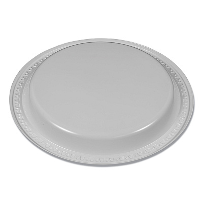 Tablemate Plastic Dinnerware, Plates, 7" dia, White, 125/Pack (TBL7644WH)
