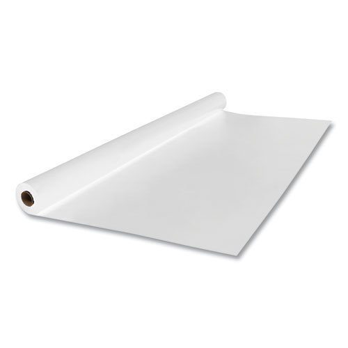 Tablemate Linen-Soft Non-Woven Polyester Banquet Roll, Cut-To-Fit, 40" x 50 ft, White (LS4050WH)