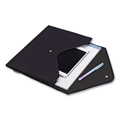 Smead Soft Touch Cloth Expanding Files, 2" Expansion, 1 Section, Snap Closure, Letter Size, Dark Blue (SMD70922)