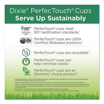 Dixie PerfecTouch Paper Hot Cups, 10 oz, Coffee Haze Design, 25/Pack (DXE5310DXPK)
