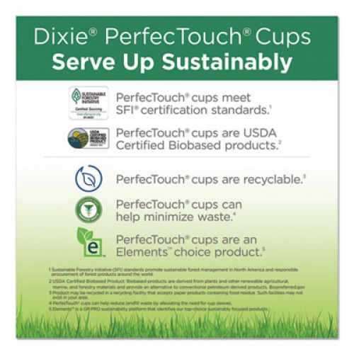 Dixie PerfecTouch Paper Hot Cups, 10 oz, Coffee Haze Design, 25/Pack (5310DXPK)