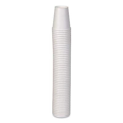 Dixie Paper Hot Cups, 10 oz, White, 50/Sleeve, 20 Sleeves/Carton (DXE2340W)