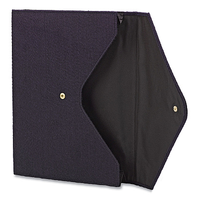 Smead Soft Touch Cloth Expanding Files, 2" Expansion, 1 Section, Snap Closure, Letter Size, Dark Blue (SMD70922)