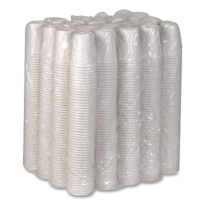 Dixie Paper Hot Cups, 10 oz, White, 50/Sleeve, 20 Sleeves/Carton (DXE2340W)