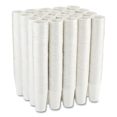 Dixie Paper Hot Cups, 16 oz, White, 50/Sleeve, 20 Sleeves/Carton (DXE2346W)