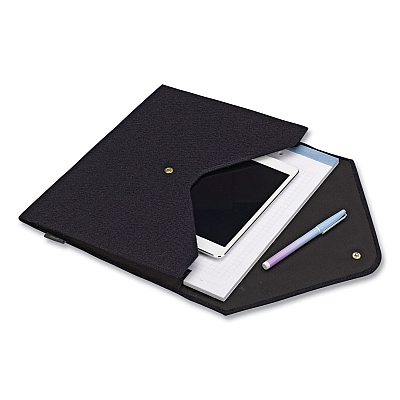 Smead Soft Touch Cloth Expanding Files, 2" Expansion, 1 Section, Snap Closure, Letter Size, Dark Blue (SMD70922)