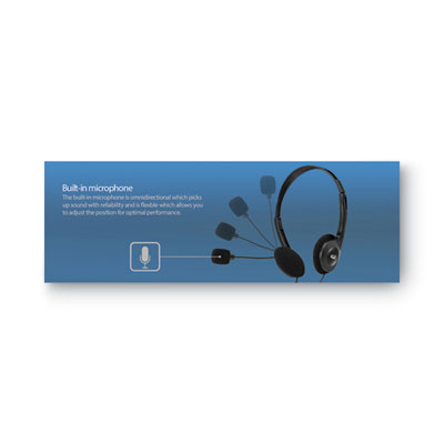Adesso Xtream H4 Binaural Over The Head Headset with Microphone, Black
