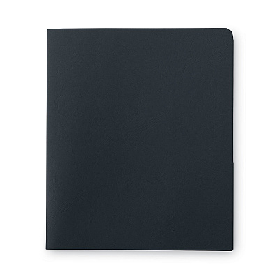 Smead Two-Pocket Folder, Textured Paper, 100-Sheet Capacity, 11 x 8.5, Black, 25/Box (SMD87853)